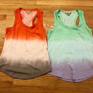 2 Banana Republic Ombre Tank Tops Petite XS